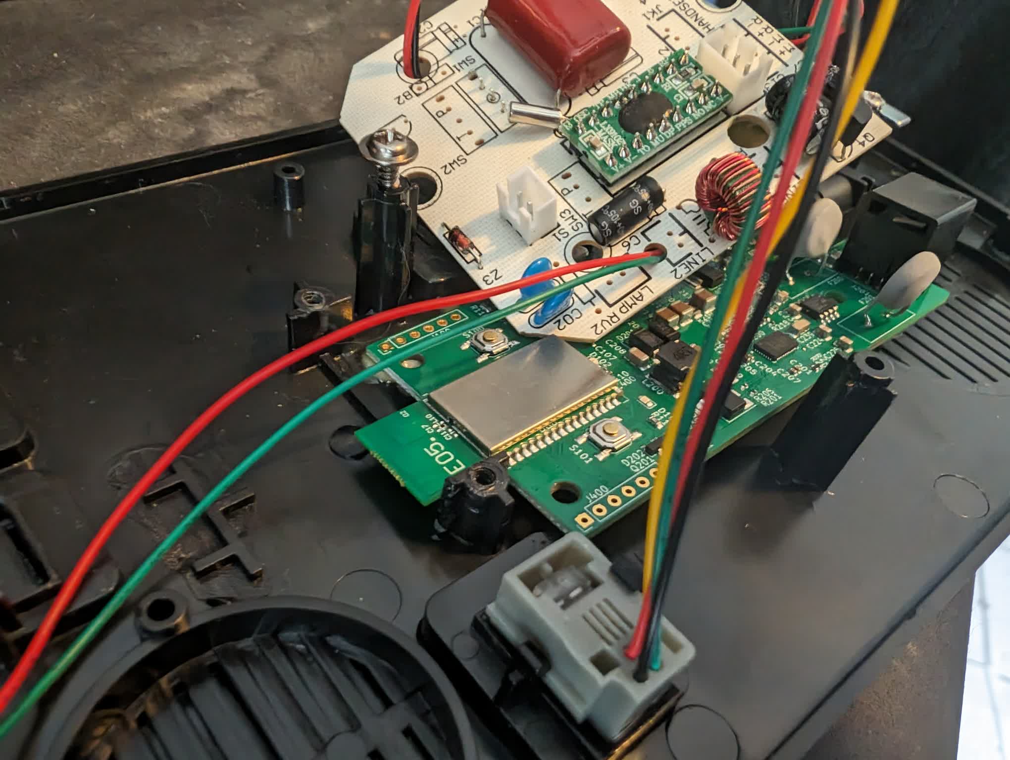 xlink bt slid under the rotary's electronics